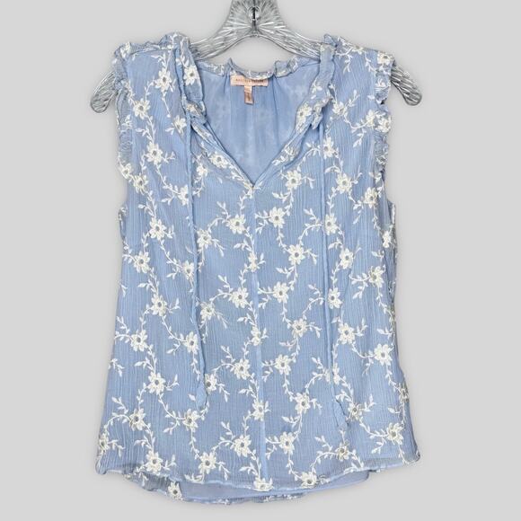 Rebecca Taylor Embroidered Sleeveless Blouse - Picture 1 of 4